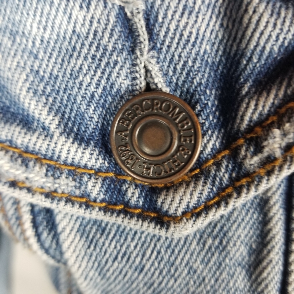 Abercrombie & Fitch Distressed Denim Jacket - Picture 8 of 9